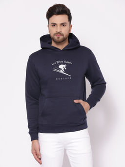 Red Tape - Navy Blue Graphic Regular Fit Hoodie