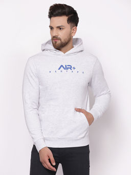 Red Tape - Grey Solid Regular Fit Hoodie
