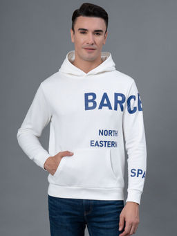 Red Tape - Off White Printed Regular Fit Hoodie