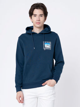 Red Tape - Teal Printed Regular Fit Hoodie