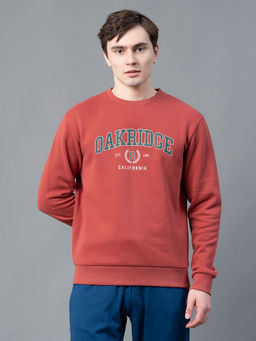 Red Tape - Maroon Printed Regular Fit Sweatshirt