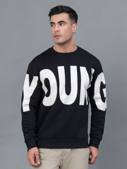 Red Tape - Black Typography Regular Fit Sweatshirt