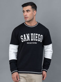 Red Tape - Black Colorblock Regular Fit Sweatshirt