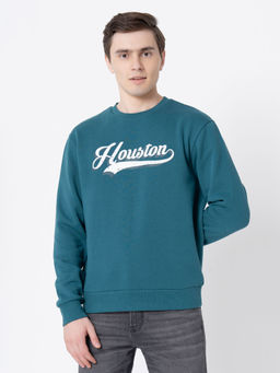 Red Tape - Turquoise Printed Regular Fit Sweatshirt