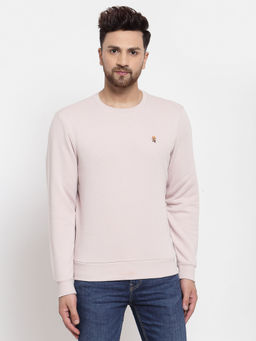 Red Tape - Pink Solid Regular Fit Sweatshirt
