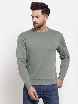 Red Tape - Olive Solid Regular Fit Sweatshirt