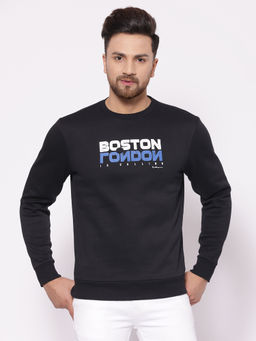 Red Tape - Black Printed Regular Fit Sweatshirt