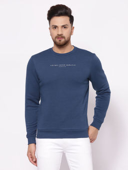 Red Tape - Navy Blue Solid Regular Fit Sweatshirt