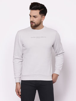 Red Tape - Grey Solid Regular Fit Sweatshirt