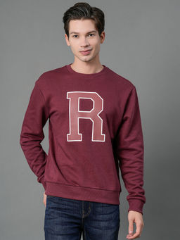 Red Tape - Maroon Printed Regular Fit Sweatshirt