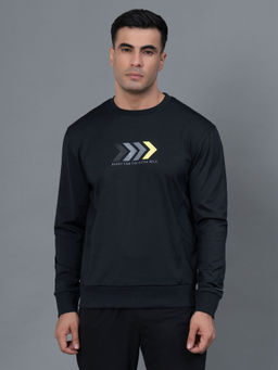 Red Tape - Black Printed Regular Fit Sweatshirt