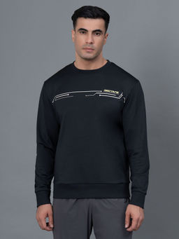 Red Tape - Black Printed Regular Fit Sweatshirt