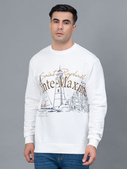 Red Tape - Off White Printed Regular Fit Sweatshirt