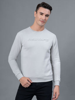 Red Tape - Grey Self Design Regular Fit Sweatshirt