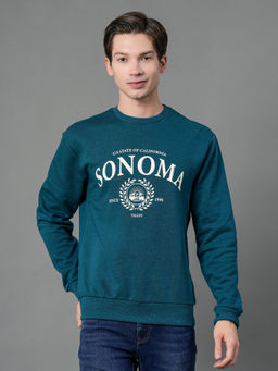Red Tape - Turquoise Printed Regular Fit Sweatshirt