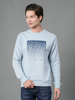Red Tape - Blue Printed Regular Fit Sweatshirt