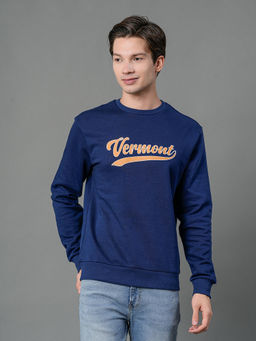 Red Tape - Blue Printed Regular Fit Sweatshirt
