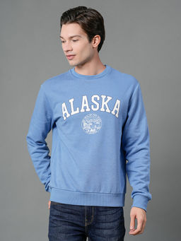 Red Tape - Blue Printed Regular Fit Sweatshirt