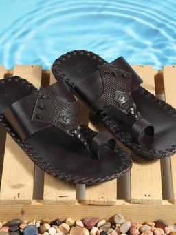 Metro - Men Brown Kolhapuri
