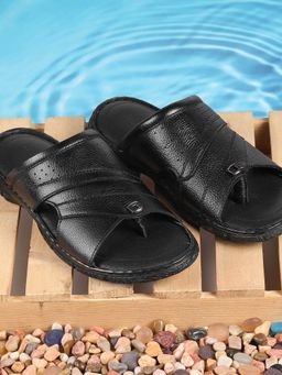 Metro - Men Black Sandals