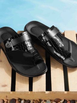 Metro - Men Black Sandals