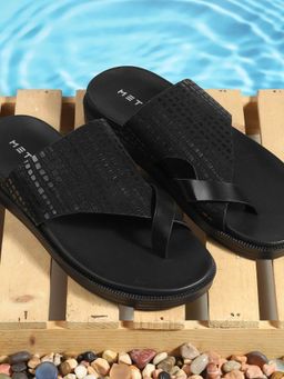 Metro - Men Black Sandals