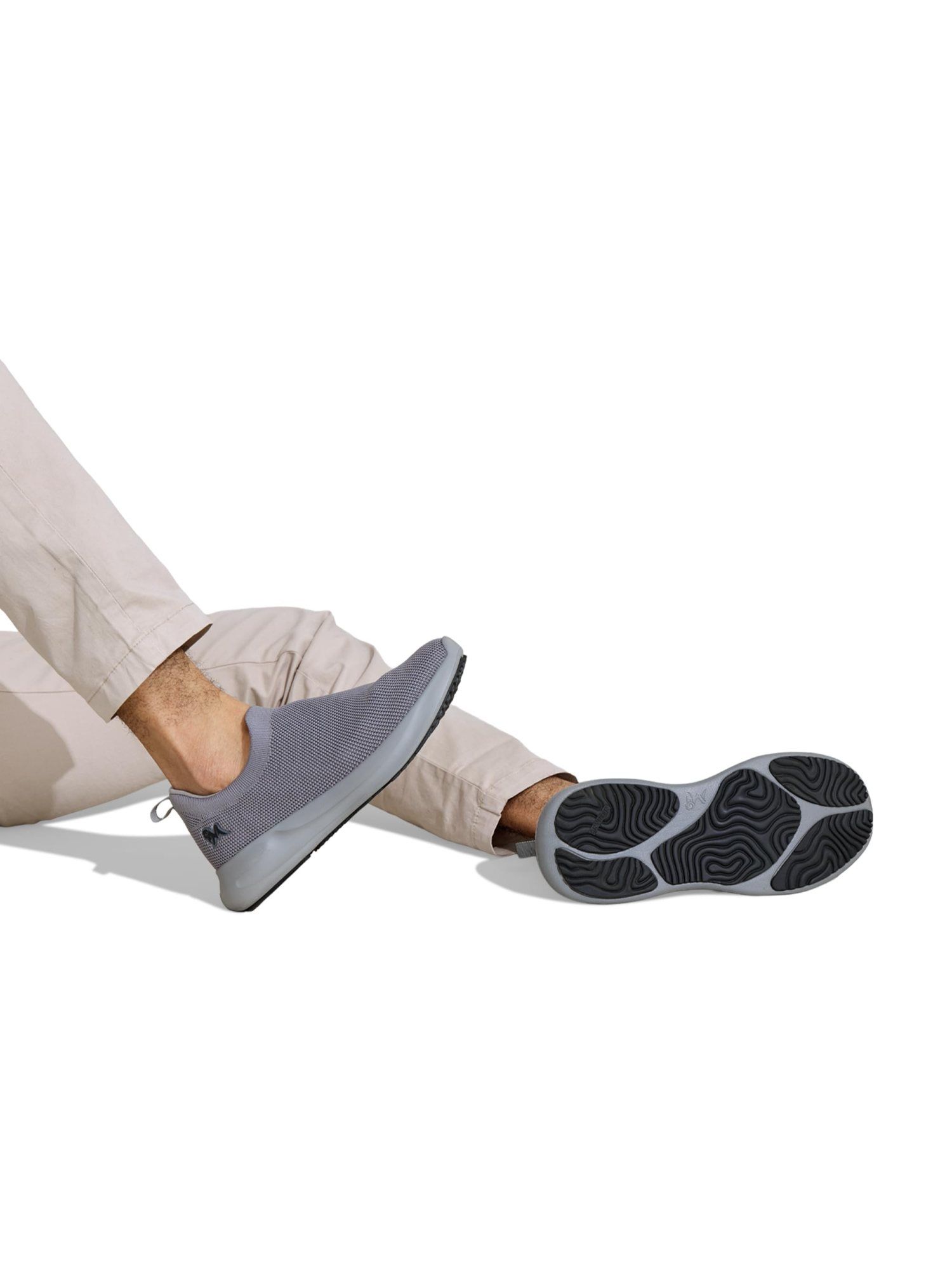 Neeman's Grey ReLive Knit Slip On Sneakers