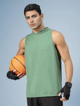 CHKOKKO - Men Green Gym Tank Top Sports Vest