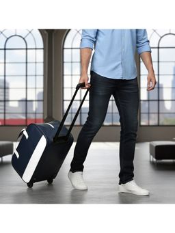 Nautica - Unisex PU Trolley Duffel Bag-Navy Blue