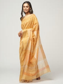 Fabindia - Cotton Silk Maheshwari Printed Sari