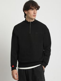 The Bear House - Men Cotton Zip-Up Relaxed Fit Sweatshirt