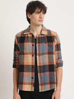 The Bear House - Men's Multi-Color Checked Relaxed Fit Casual Shirt