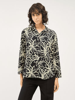 SALT Attire - Sable Petal Black Shirt