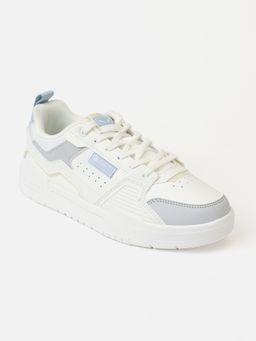 Xtep - Colourblock White & Grey Skateboarding Shoes for Women