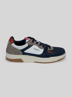 Pepe Jeans - Navy Blue and Grey Retro Anti-Skid Cupsole Sneakers
