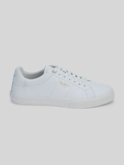 Pepe Jeans - White Low-Cut Anti-Skid Cupsole Sneakers