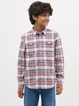 Jack & Jones Junior - Boys Checks Regular Fit Multi-Color Shirt