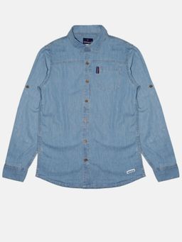 KiddoPanti - Blue Boys Full Sleeve Denim Shirt