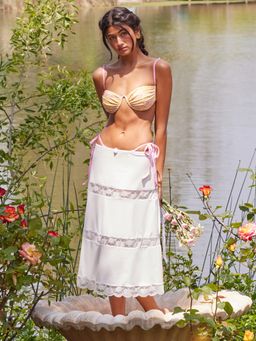Cider - Lace Rosette Tiered Cover Up Skirt