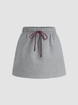 Cider - Terry High Rise Knotted Mini Skirt