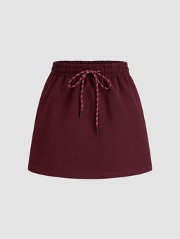 Cider - Terry High Rise Knotted Mini Skirt