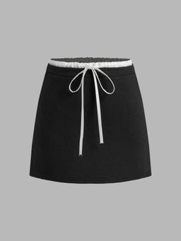 Cider - Terry High Rise Knotted Mini Skirt