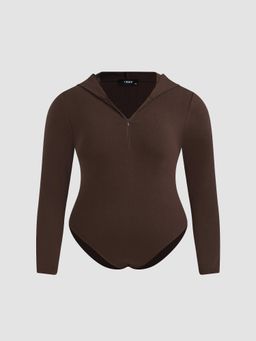 Cider - Hooded Half Zip Bodysuit Curve & Plus