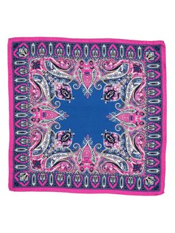 The Tie Hub - Altamont Paisley Blue & Pink Pocket Square