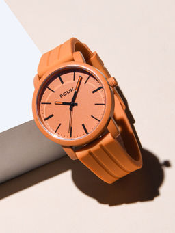 FCUK - Orange Dial Analog Watch For Mens - FK0011B
