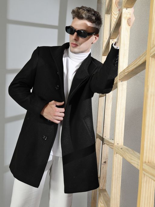 CHKOKKO Black Dlanxa Men Coat