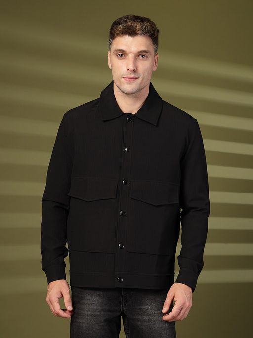 Buy CHKOKKO Black Dlanxa Men Jacket (3XL) Online