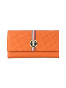 Tommy Hilfiger - Charlee Womens Leather Laser Flap Wallet Orange