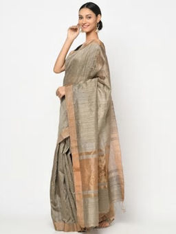 Fabindia - Silk Matka Zari Checks Sari