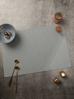 OBSESSIONS - Pack of 6 Heat Resistant Solid Table Placemats Grey (30x45 cm)
